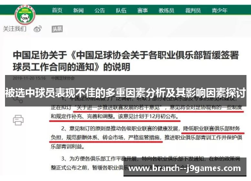 被选中球员表现不佳的多重因素分析及其影响因素探讨